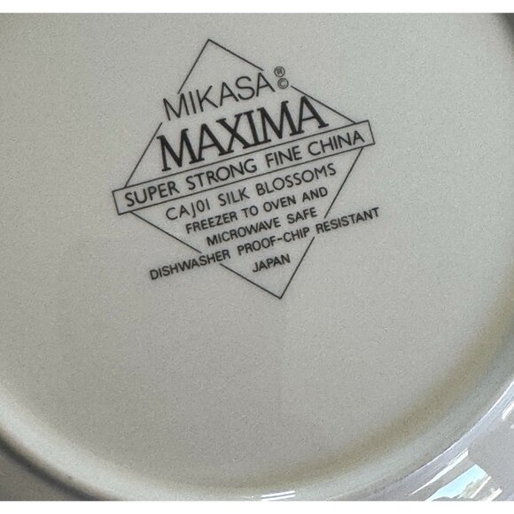 Mikasa Silk Blossoms Set Of 4 Shallow Bowls 9” Dishwasher & Microwave Safe - Picture 6 of 6